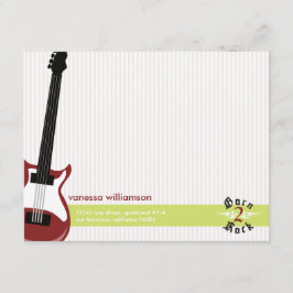 ロッ生まれクに！フカスタムラットノートカード（赤） ノートカード