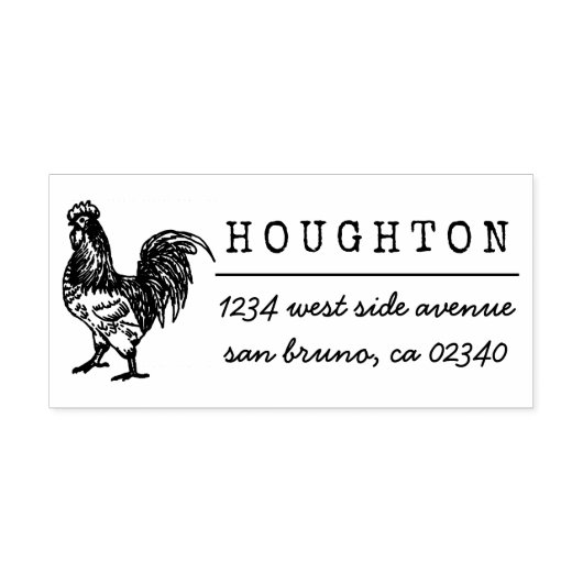 ロッ素朴スターファミリー名差出人住所 ラバースタンプ (インプリント)