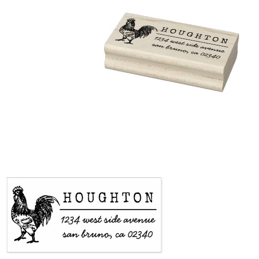 ロッ素朴スターファミリー名差出人住所 ラバースタンプ (押印)