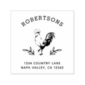 ロッ素朴スター |ファミリ名差出人住所 セルフインキングスタンプ (デザイン)