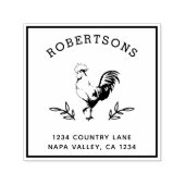 ロッ素朴スター |ファミリ名差出人住所 セルフインキングスタンプ (デザイン)