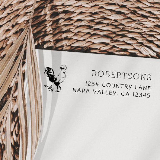 ロッ素朴スター |ファミリ名差出人住所 ラバースタンプ