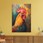 ロッ芸術的スターポートレート鮮やか油絵 キャンバスプリント (インサイチュ (リビング))