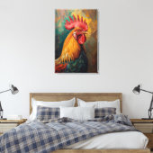 ロッ芸術的スターポートレート鮮やか油絵 キャンバスプリント (インサイチュ (寝室))