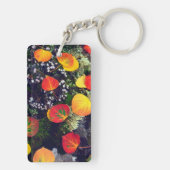 ロッ葉キー山地の地衣で覆われた岩の上の キーホルダー (裏面)