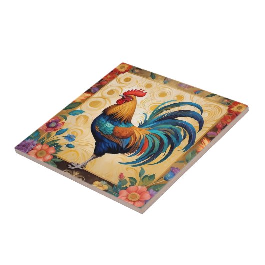 ロッ誇りを持ったスターカラフルファームハウスデザイン タイル (側面)