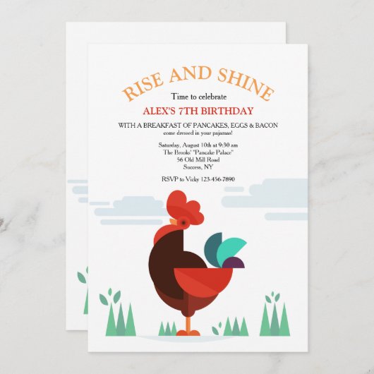 ロッ誇りを持ったスター招待状 招待状 (正面/裏面)