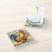 ロッ誇りを持ったスター ガラスコースター (アングル)