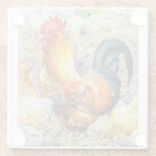 ロッ誇りを持ったスター ガラスコースター (裏面)