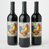 ロッ誇りを持ったスター ワインラベル (ボトル)