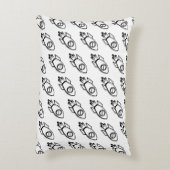 ロッ飛んでいるケットのスケッチパターン アクセントクッション (裏面(縦))