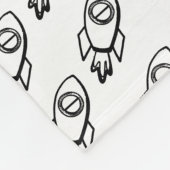 ロッ飛んでいるケットのスケッチパターン フリースブランケット (角)