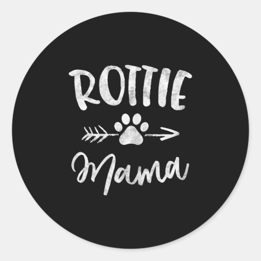 ロティ·ママ·ロットワイラー愛好家の犬 ラウンドシール (正面)