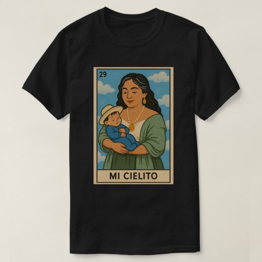 ロテリアカードアブエリータ – Cielito Lindo Tシャツ (デザイン正面)