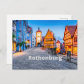ロテンブルク、ドイツ通りシティビュー ポストカード (正面/裏面)