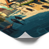 ロテンブルグドイツヴィンテージ旅行イラストレーション ポスター (角)