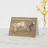 ロデおもしろいオオーバーザヒル誕生日、ブルライダー カード (黄色い花)