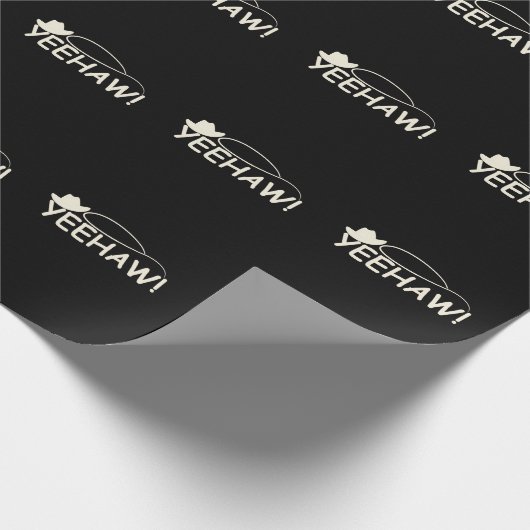 ロデおもしろいオ乗馬カウボーイ&女性のカーボーイ ラッピングペーパー (角)