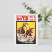 ロデア州フェアUSAヴィンテージのポスター1930年代に復元 ポストカード (スタンド正面)