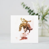 ロデオのカウガール（C.M.ラッセルによる） 招待状 (スタンド正面)