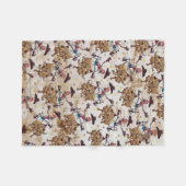 ロデオのカウボーイのBullの乗馬の漫画の全にプリント フリースブランケット (正面(横))