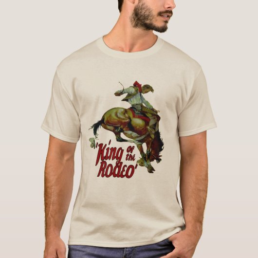 ロデオのカウボーイのOf Rodeo強く反対する馬王 Tシャツ (正面)
