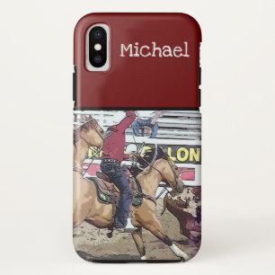 ロデオのチームロープをかけること iPhone X ケース