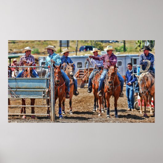 ロデオのポスターでカウボーイズ ポスター (正面)