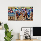 ロデオのポスターでカウボーイズ ポスター (ホームオフィス)