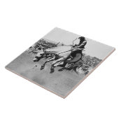 ロデオの人の乗馬の強く反対する馬 タイル (側面)