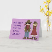 ロデオの皇族の新郎新婦 カード (黄色い花)