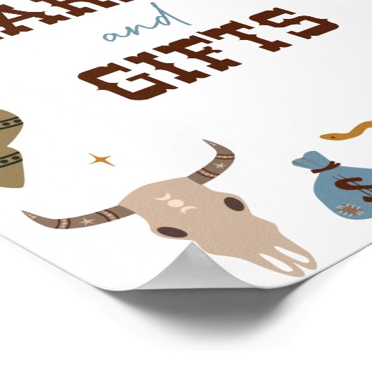 ロデオの誕生日カードとギフトサイン ポスター (角)