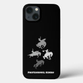 ロデオの馬 |黒の背景 Case-Mate iPhoneケース (裏面)