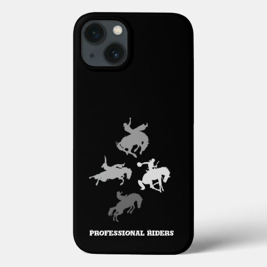 ロデオの馬 |黒の背景 Case-Mate iPhoneケース (裏面)