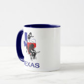 ロデオのBullのライダーテキサス州 マグカップ (正面左)
