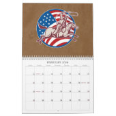 ロデオのBullの乗馬の強く反対するブロンコ2011のカレンダー カレンダー (2月 2026)