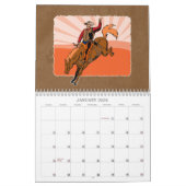 ロデオのBullの乗馬の強く反対するブロンコ2011のカレンダー カレンダー (1月 2026)