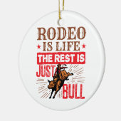 ロデオは人生は残りは単なるブルBullrider セラミックオーナメント (左)