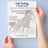 ロデオまたはウエスタンライディングイベントのチラシ チラシ (手)