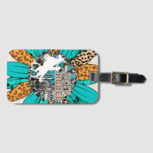 ロデオをテーマにした ラゲッジタグ (正面横)