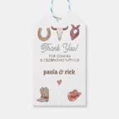 ロデオをテーマにした |誕生日ギフトラベル ギフトタグ (正面)