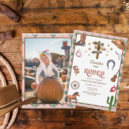 ロデオをテーマにした |誕生日招待状 招待状