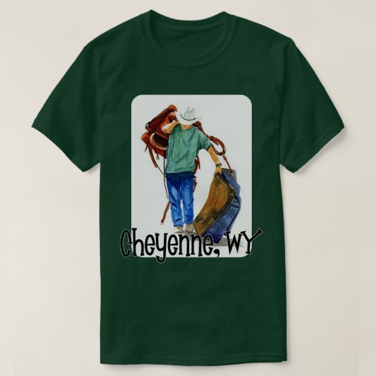ロデオインチェイエンヌワイオミング Tシャツ (デザイン正面)