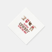 ロデオウエスタンカウボーイベビーシャワー紙プレートナップ スタンダードカクテルナプキン (角)