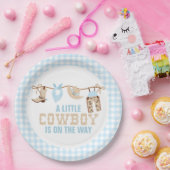 ロデオウエスタンカウボーイベビーシャワー紙プレート ペーパープレート (パーティー)