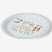 ロデオウエスタンカウボーイベビーシャワー紙プレート ペーパープレート (アングル)