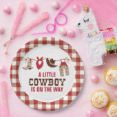 ロデオウエスタンカウボーイベビーシャワー紙プレート ペーパープレート (パーティー)