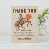 ロデオウエスタンカウボーイ誕生日サンキューカード サンキューカード (スタンド正面)