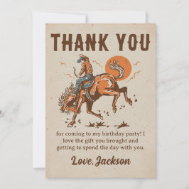 ロデオウエスタンカウボーイ誕生日サンキューカード サンキューカード