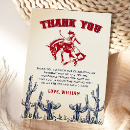 ロデオウエスタンカウボーイ誕生日 サンキューカード